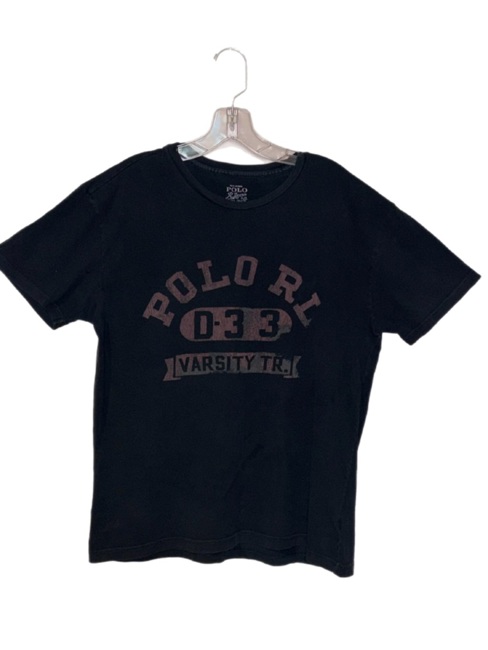 Polo by Ralph Lauren Black Crewneck Graphic Tee Size Small